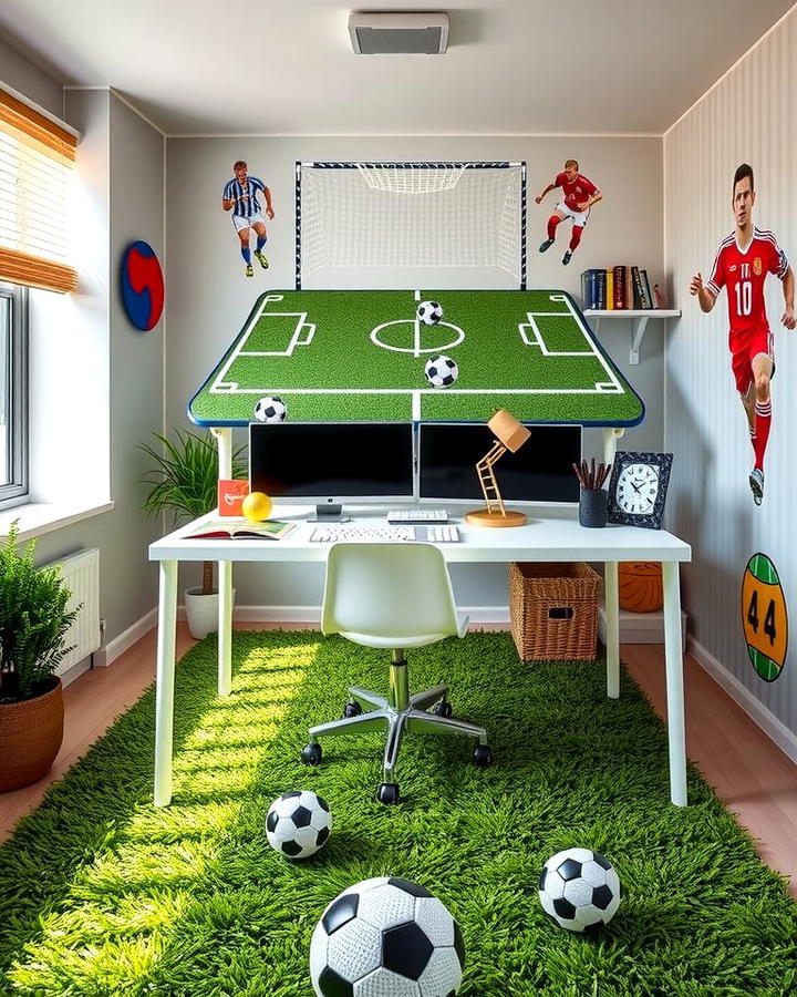 Soccer Themed Desk Accessories - 30 Soccer Themed Bedroom Ideas