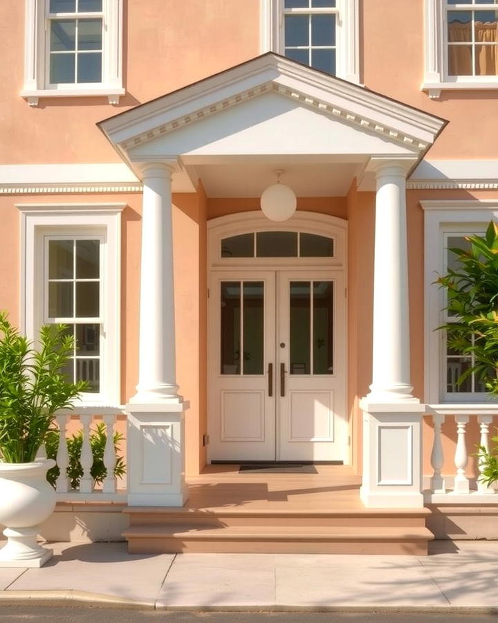 Soft Apricot for a Subtle and Elegant Touch - 25 Orange House Exterior Ideas