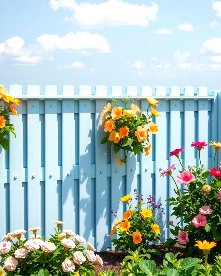 Soft Blue Vinyl Fence - 25 Vinyl Fence Colors