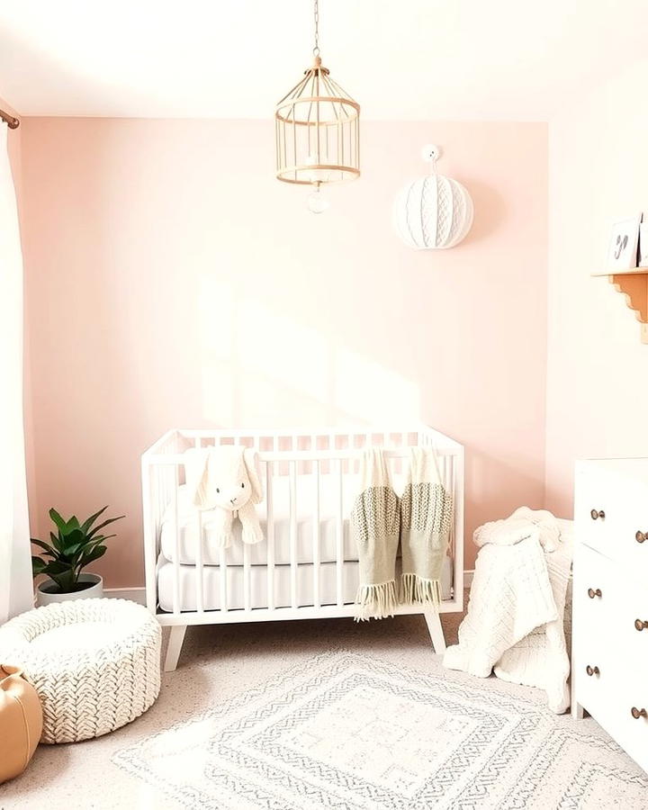 Soft Blush Pink Nursery - 25 Monochromatic Color Schemes for Rooms