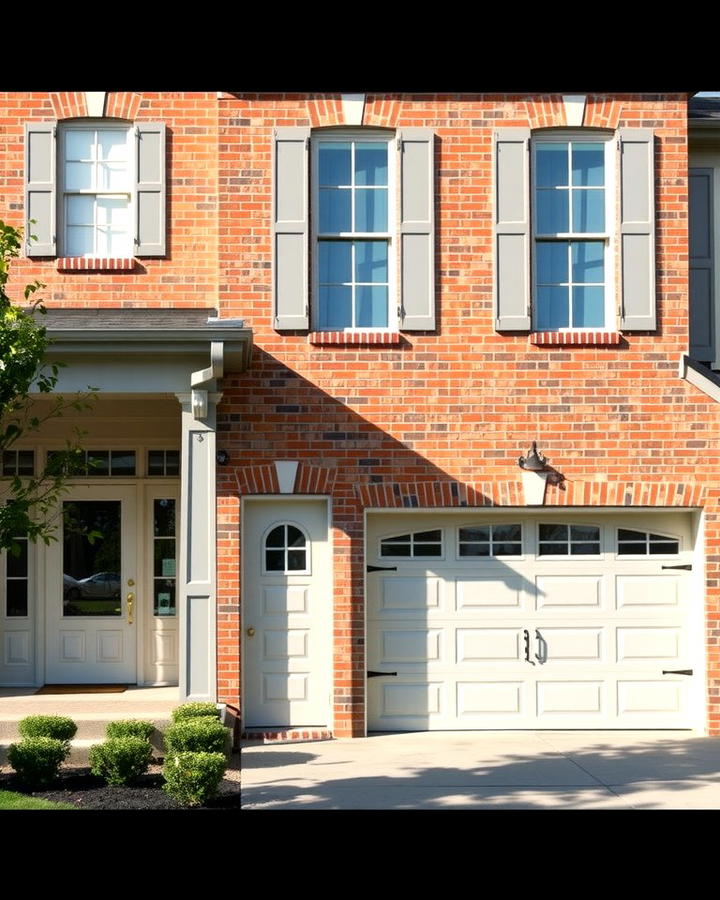 Soft Gray Accents for Subtle Elegance - 30 Blonde Brick House Color Schemes