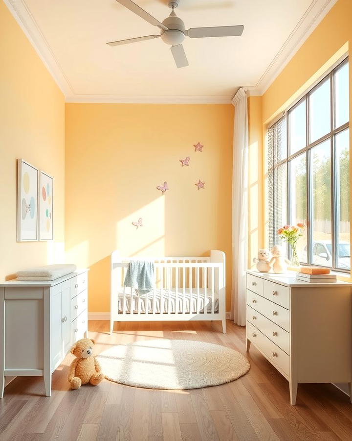 Soft Lemon Walls - 25 Yellow Nursery Ideas