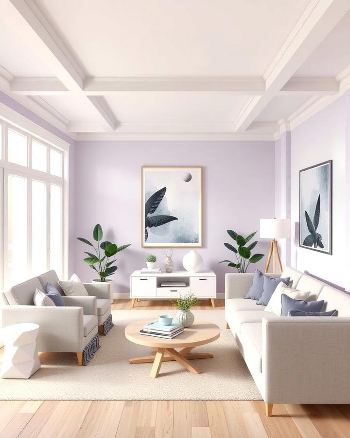 Soft Pastel Monochrome - 25 Monochromatic Living Room Ideas