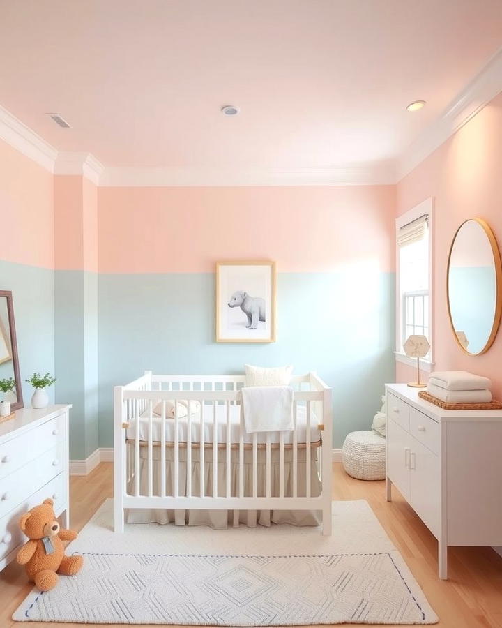 Soft Pastels for a Subtle Touch - 30 Two Tone Wall Paint Ideas