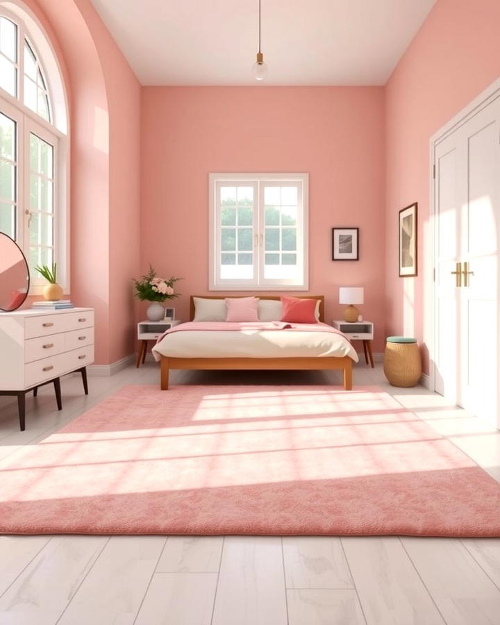 Soft Pink Rugs for Added Warmth - 25 Pink and White Bedroom Ideas