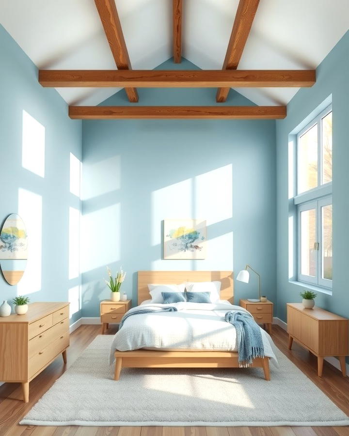 Soft Sky Blue Walls for a Serene Atmosphere - 25 Sky Blue Bedroom Ideas