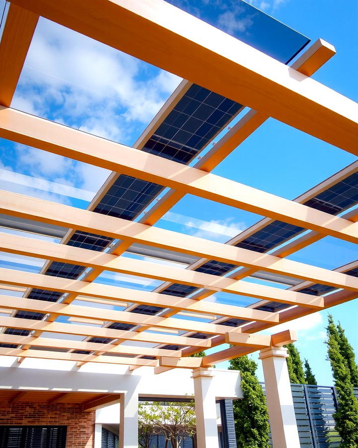 Solar Panels for Eco Friendly Shade - 25 Pergola Shade Ideas