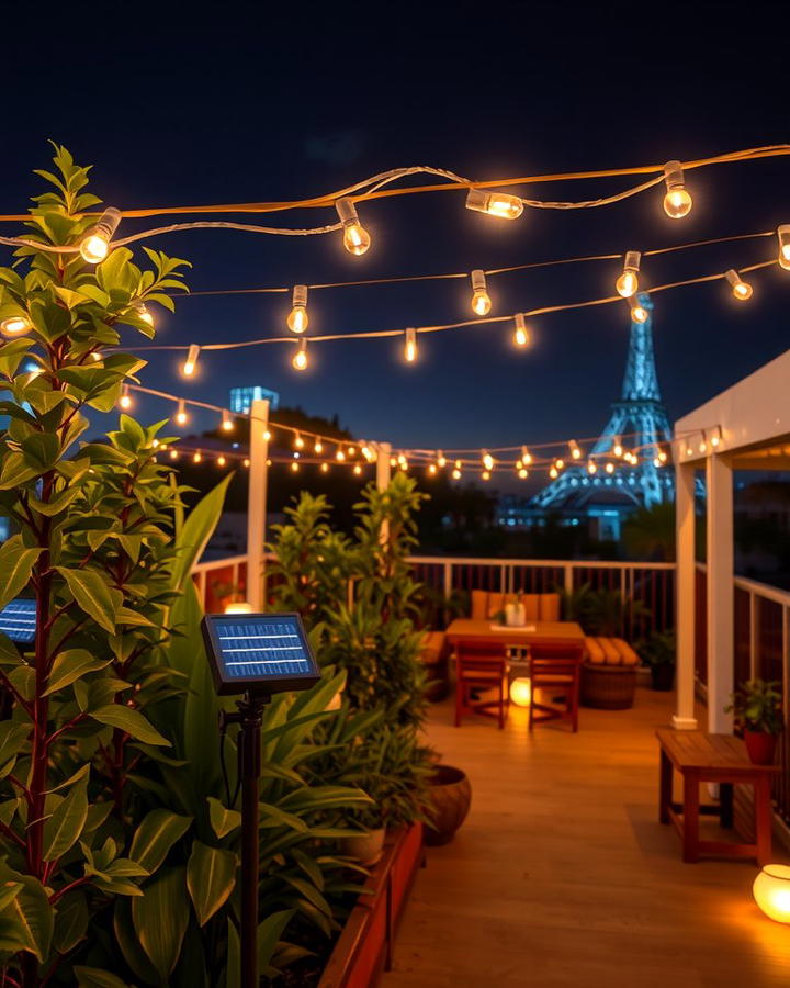 Solar Powered Lighting - 25 Rooftop Garden Ideas