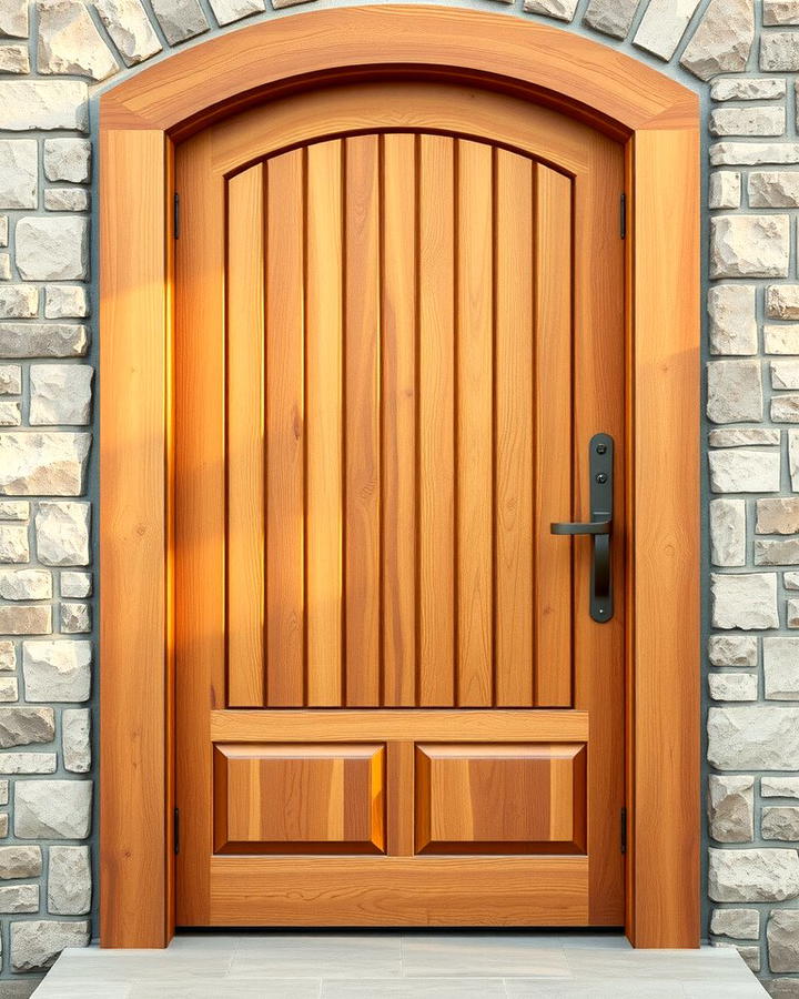 Solid Wood Plank Front Door - 25 Rustic Front Door Ideas