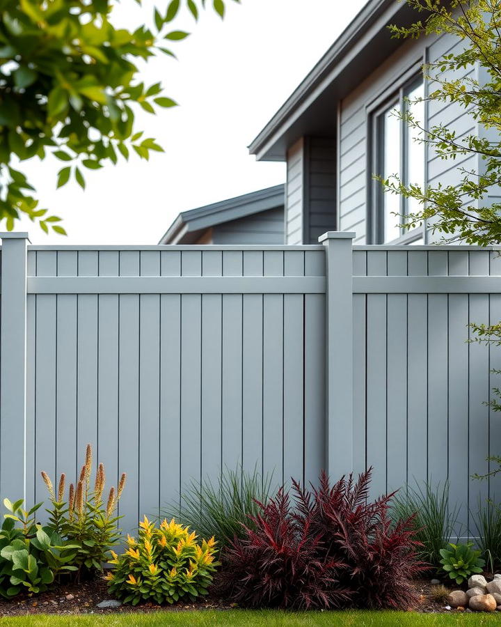 Sophisticated Gray Vinyl Fence - 25 Vinyl Fence Colors