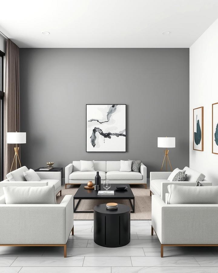 Sophisticated Gray and White Minimalism - 30 Two Tone Wall Paint Ideas