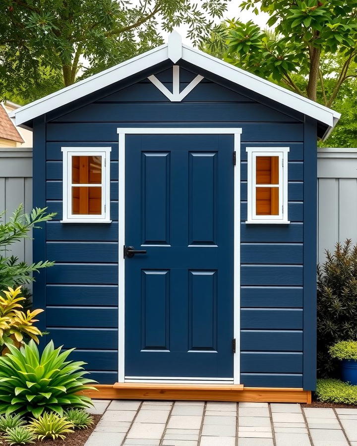 Sophisticated Navy Blue Depth - 25 Shed Color Ideas