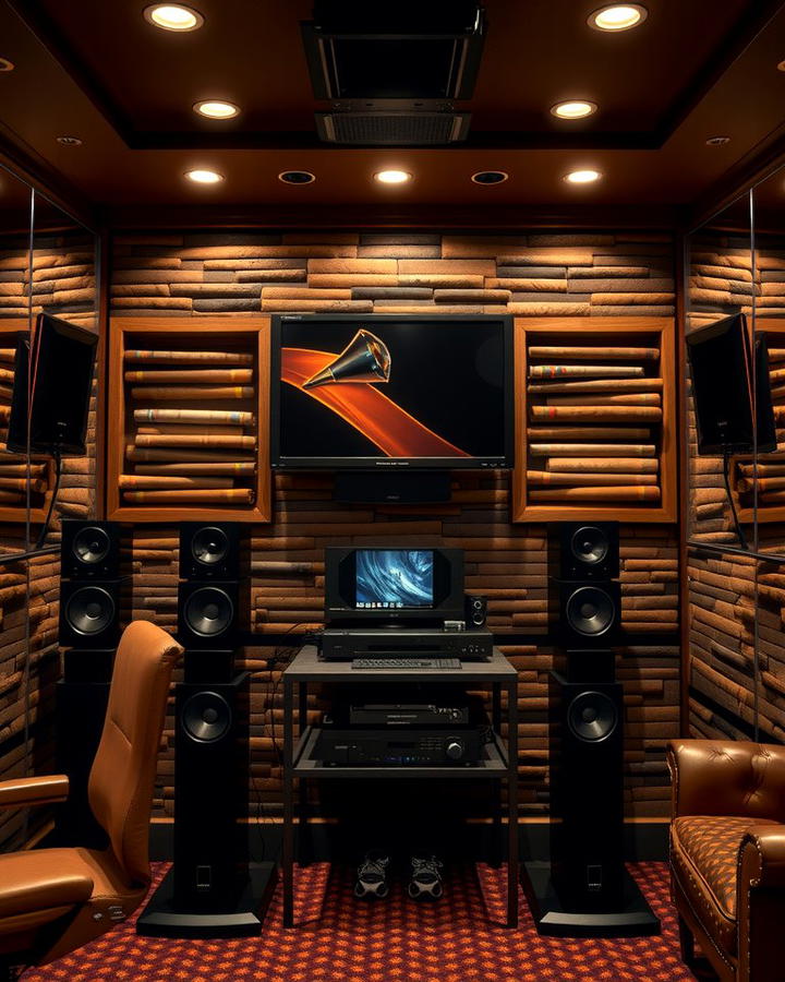 Sound System for Entertainment - 30 Cigar Room Ideas