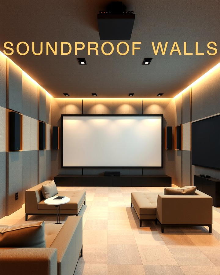 Soundproof Walls for Immersive Audio Experience - 30 Media Room Ideas