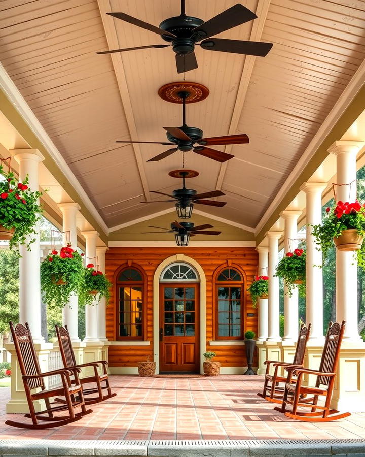 Southern Style Porch Relaxation - 30 Large Front Porch Ideas