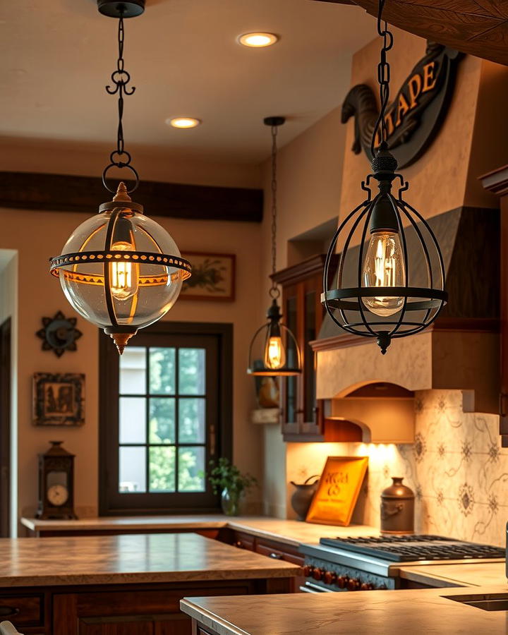 Southwestern Inspired Lighting - 25 Southwestern Kitchen Ideas