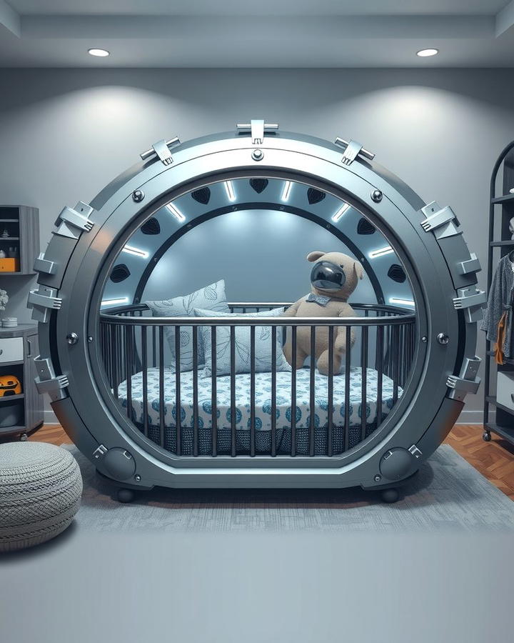 Space Capsule Crib - 25 Space-themed Nursery Ideas