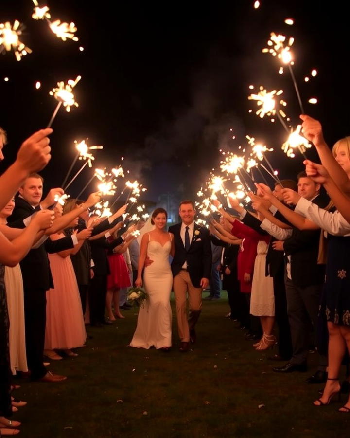 Sparkler Send Off Entrance - 25 Wedding Entrance Ideas