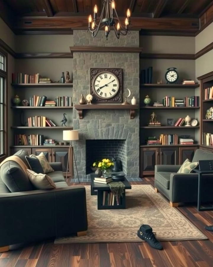 Spellbook Inspired Storage - 30 Witchy Living Room Ideas