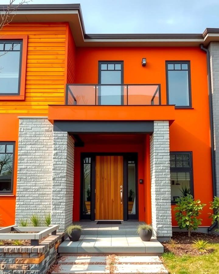 Spiced Orange for a Vibrant Twist - 25 Orange House Exterior Ideas