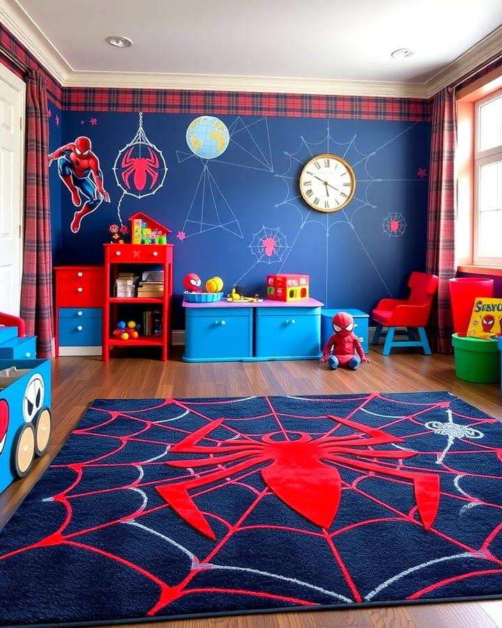 Spiderman Area Rugs - 25 Spiderman Room Decor Ideas