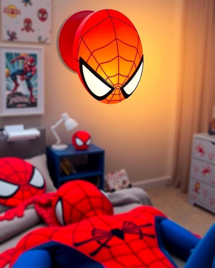 Spiderman Lamp or Nightlight - 25 Spiderman Room Decor Ideas