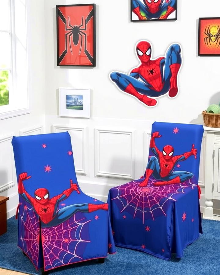 Spiderman Themed Chair Covers - 25 Spiderman Room Decor Ideas