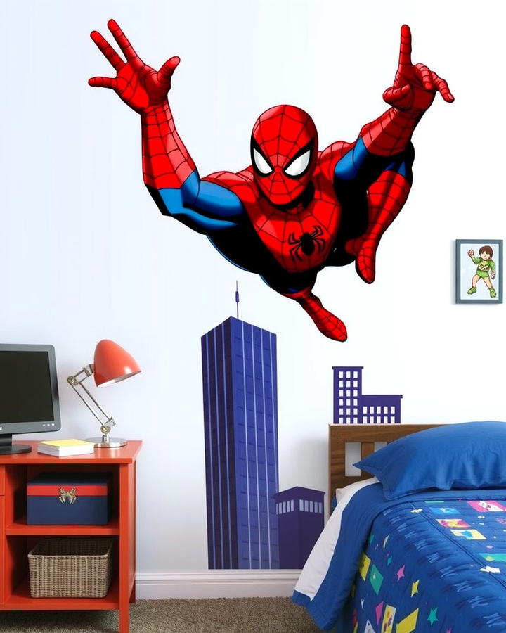 Spiderman Themed Wall Art Stickers - 25 Spiderman Room Decor Ideas