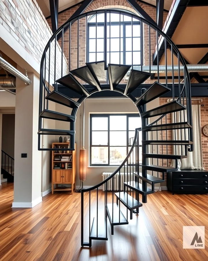 Spiral Metal Staircases - 30 Open Staircase Ideas