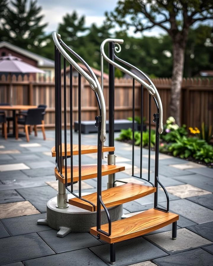 Spiral Patio Steps - 25 Patio Steps Ideas