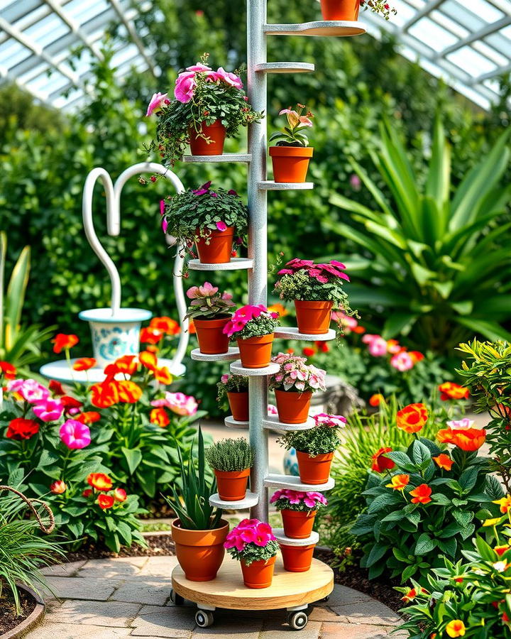 Spiral Staircase Plant Stands - 25 Outdoor Plant Stand Ideas