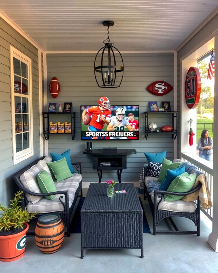 Sports Enthusiasts Nook - 25 Side Porch Ideas