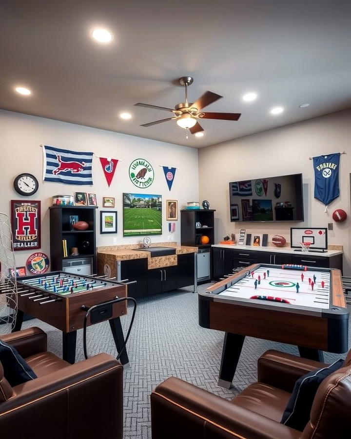 Sports Fans Paradise - 30 Garage Game Room Ideas