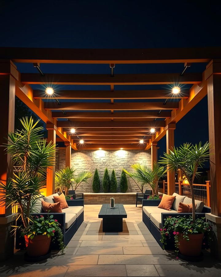 Spotlights for Focal Points - 25 Pergola Lighting Ideas
