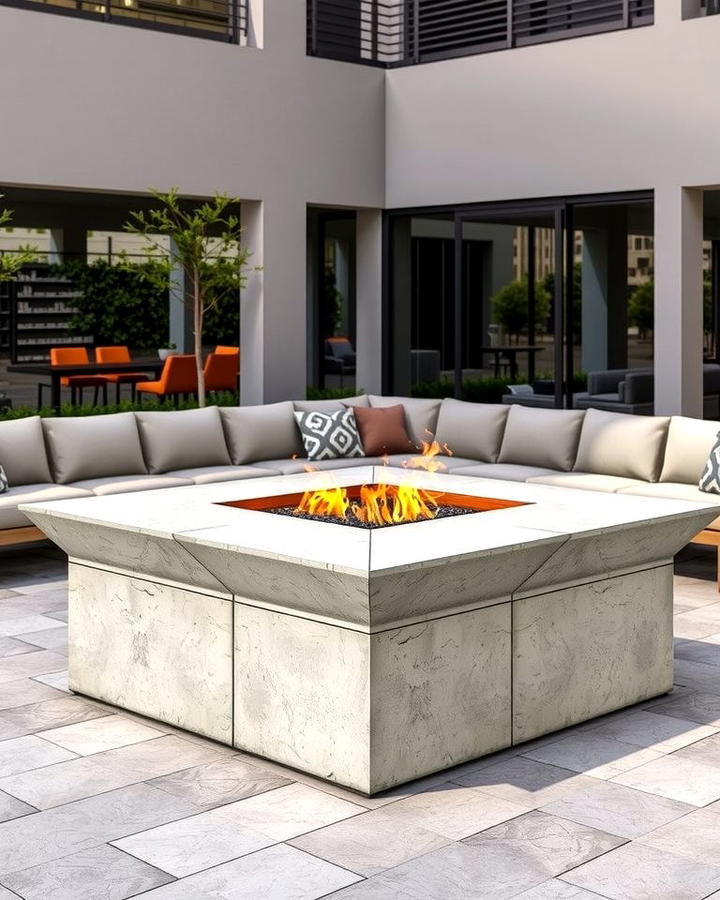 Square Concrete Fire Pit - 25 Wood Burning Fire Pit Ideas