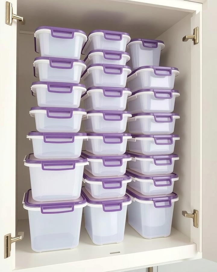 Stack Vertically to Save Space - 25 Tupperware Organization Ideas