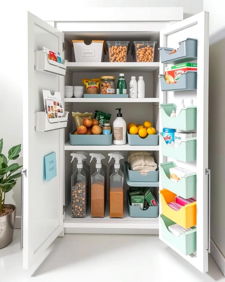 Stackable Bins to Maximize Vertical Space - 25 Small Pantry Ideas