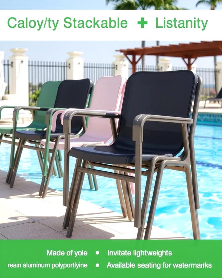 Stackable Pool Chairs - 25 Pool Furniture Ideas