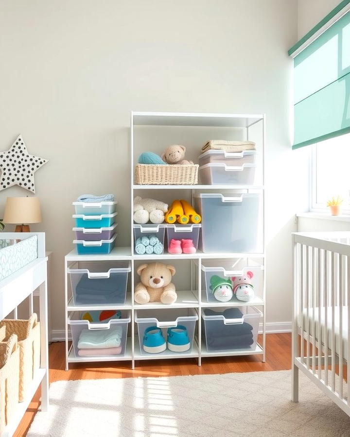 Stackable Storage Bins for Custom Organization - 25 Nursery Storage Ideas