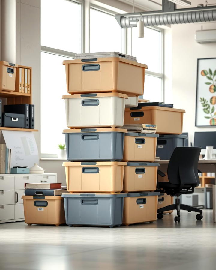 Stackable Storage Boxes - 25 Office Storage Ideas