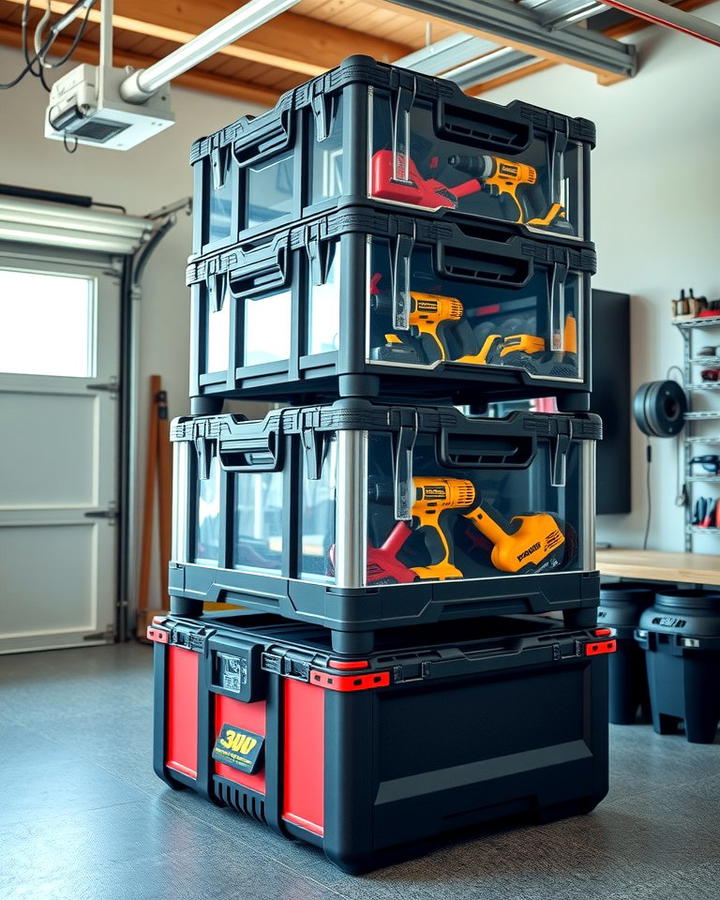 Stackable Toolboxes - 25 Power Tool Storage Ideas