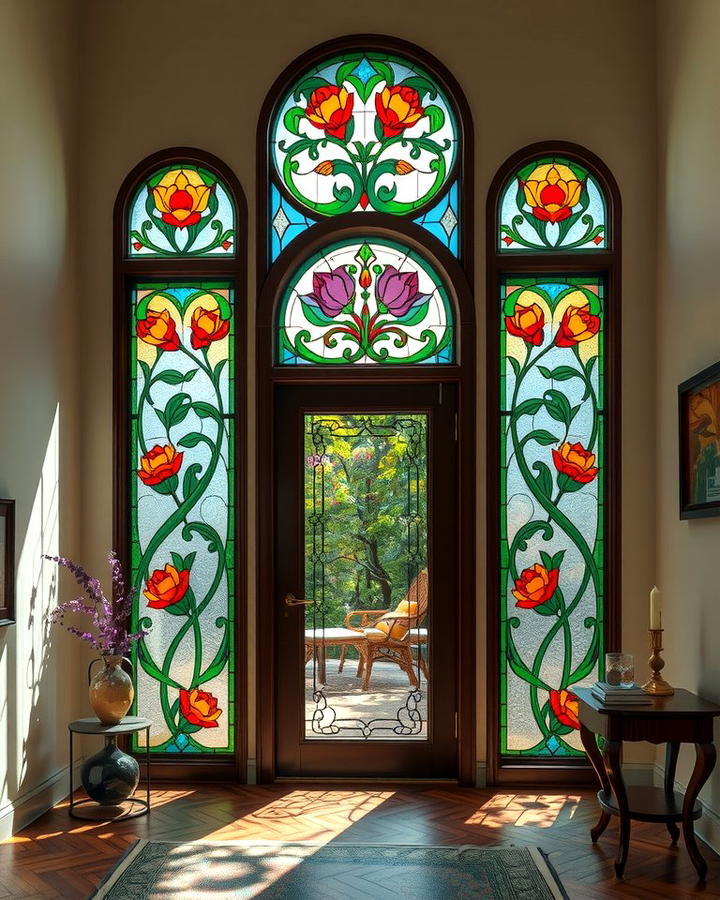 Stained Glass Windows - 30 Art Nouveau Interior Design Ideas