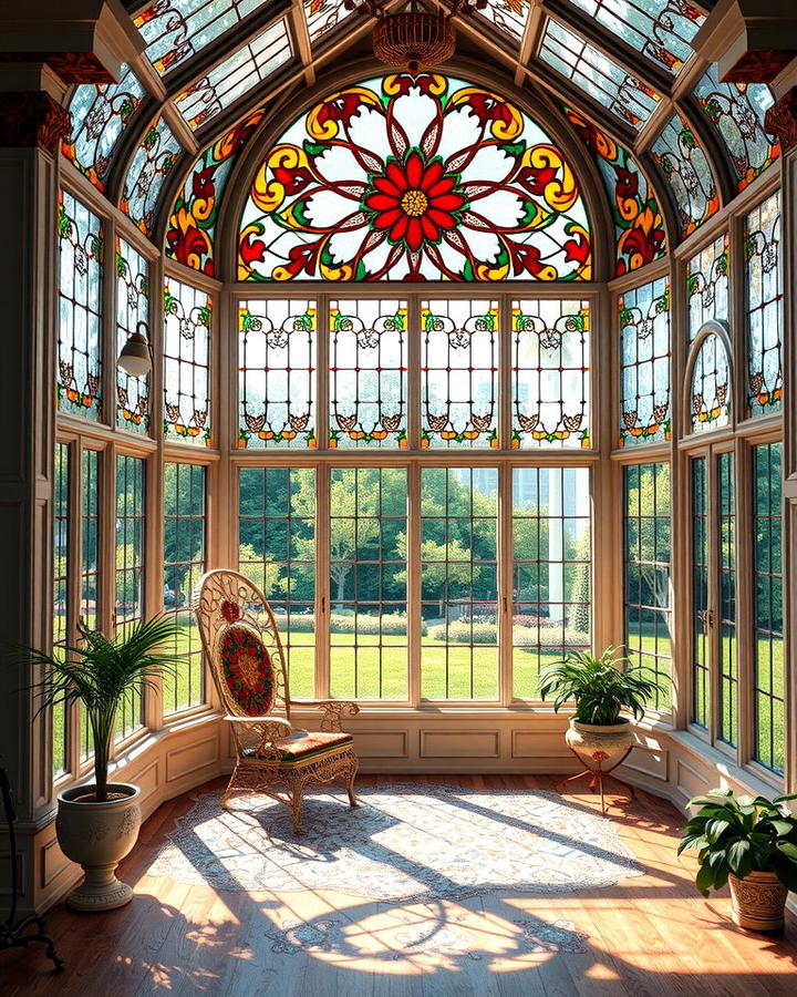 Stained Glass Windows - 25 Victorian Sunroom Ideas