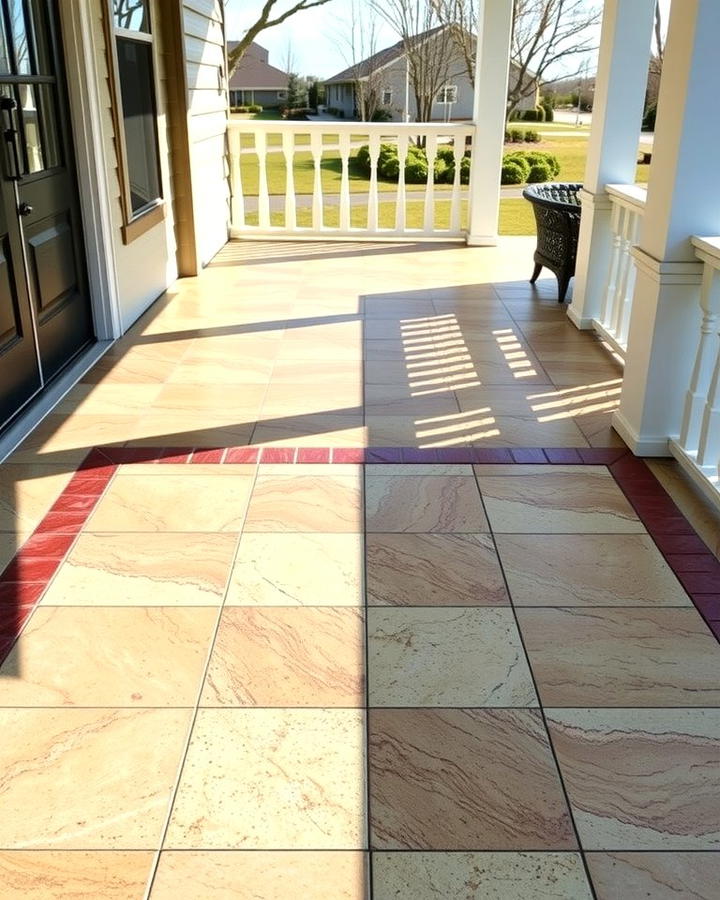 Stamped Concrete Flooring - 25 Porch Flooring Options