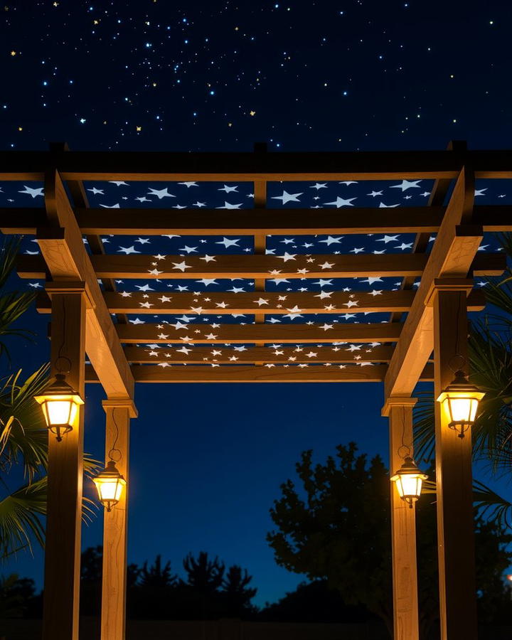 Star Projector Lights - 25 Pergola Lighting Ideas