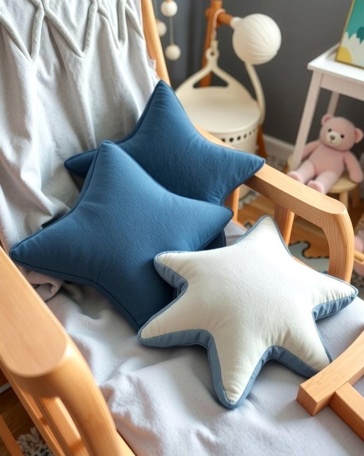 Star Shaped Cushions - 25 Space-themed Nursery Ideas