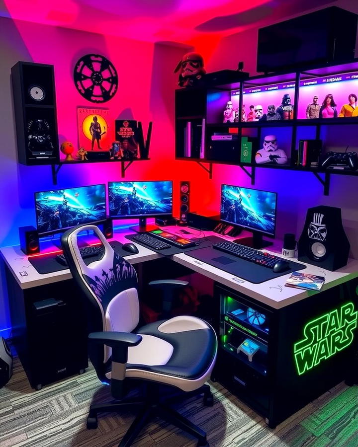 Star Wars Gaming Stations - 25 Star Wars Room Ideas