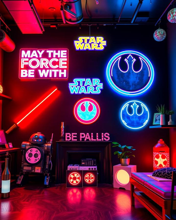 Star Wars Neon Signs - 25 Star Wars Room Ideas