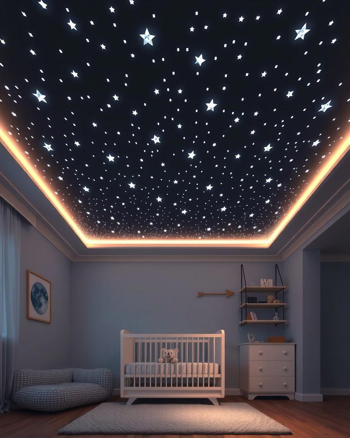 Starry Ceiling Lights - 25 Space-themed Nursery Ideas