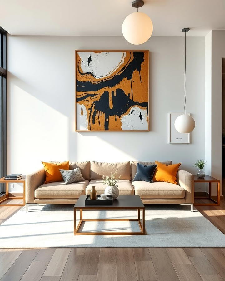 Statement Art Pieces - 30 Condo Living Room Ideas